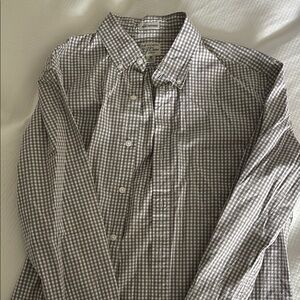 L.L. Bean Men's Gray Checkered Shirt